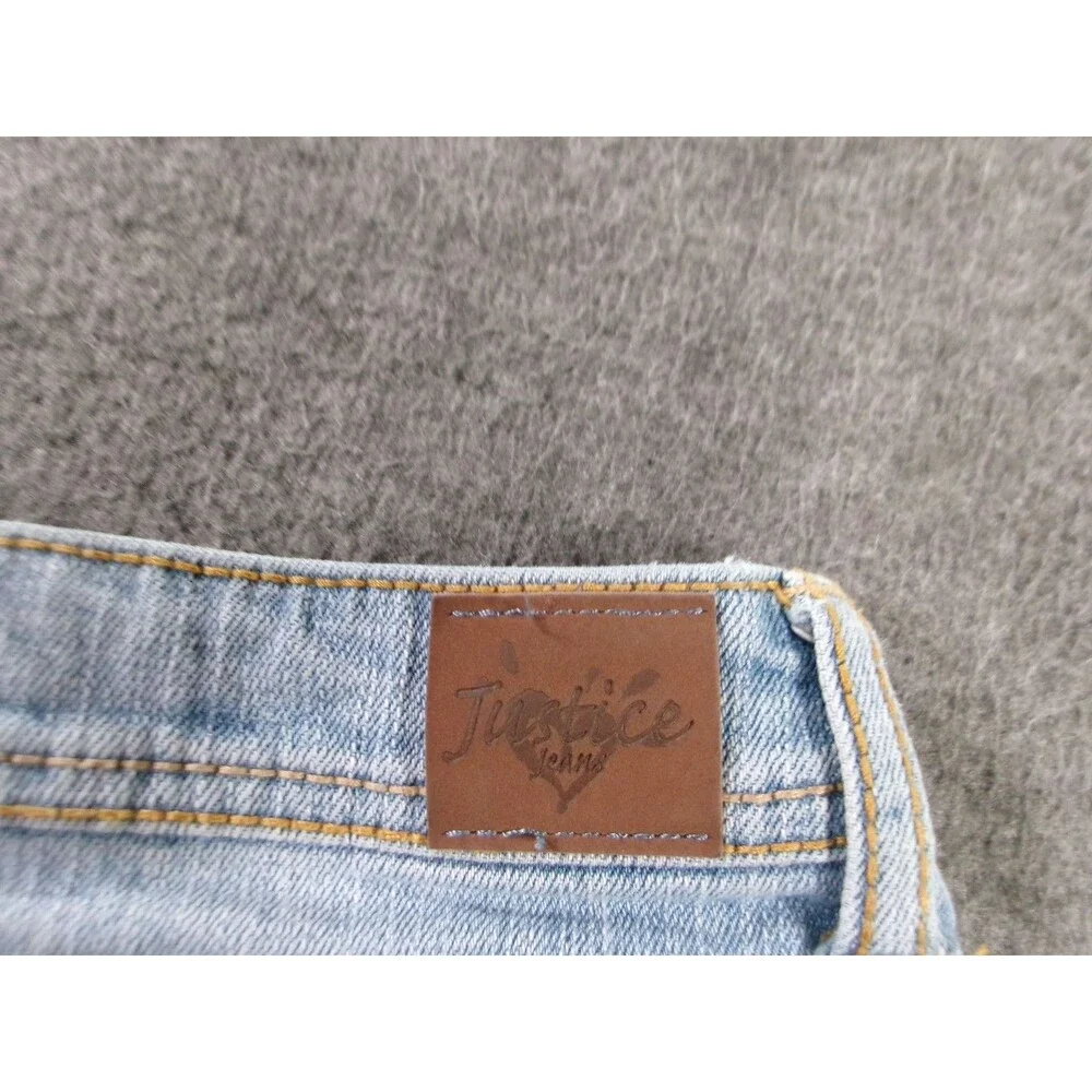 Justice Jeans Shorts Girls 14 Light Blue Distressed Frayed Causal Summer